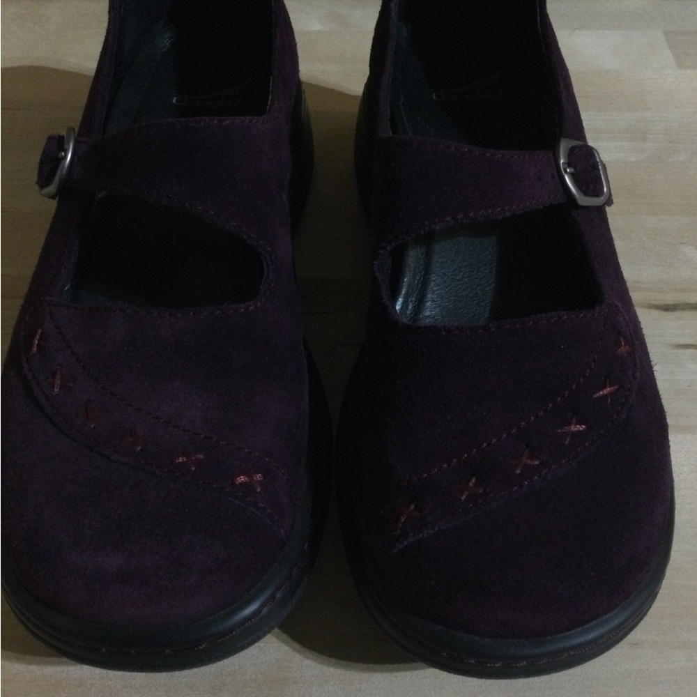 Dansko Dark Purple Mary Jane Flats - Picture 2 of 4